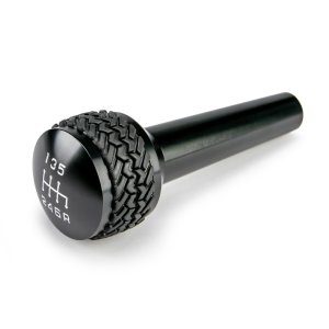 Jeep Wrangler TJ Shift Knob - DV8 Offroad - 'Tired Tread' Design, 6-Speed - Black - `05-`06